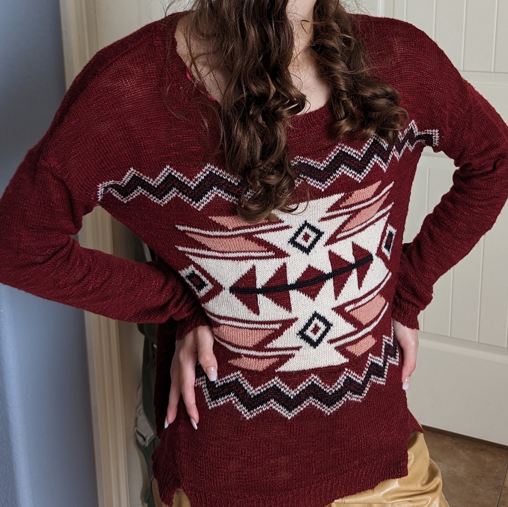 Lightweight wide neck sweater